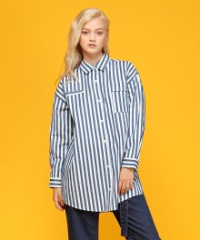 MG7S STRIPE OVER FIT SHIRTS (BLUE)