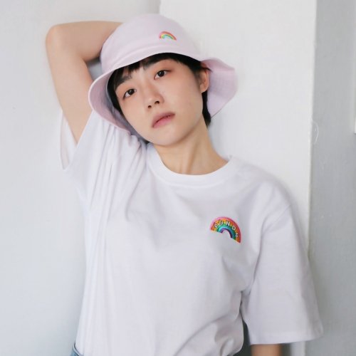 런디에스(RUNDS) 레인보우 버킷햇 (핑크) - 9,900 | 무신사 스토어