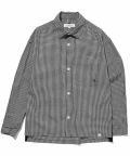 SIDE TAPED GINGHAM SHIRT black