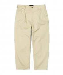 loose cropped chino pants beige
