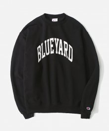 COLLEGE CREWNECK BLACK/WHITE