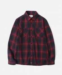 2PK OMBRE CHECK SHIRTS RED