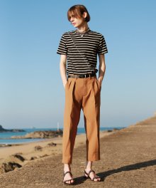 CROPPED CARROT TROUSER _ BROWN