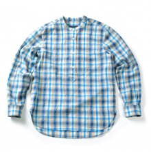 17SS STAND COLLAR PULLOVER SHIRT BLUE CHECK