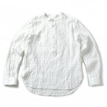 17SS STAND COLLAR PULLOVER SHIRT WHITE CHECK