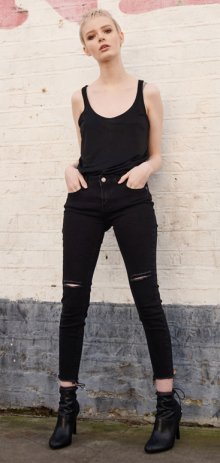 [Sonia 3138] Black Vintage Destroyed Jeans