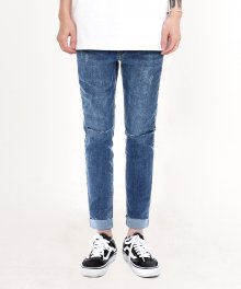 Crop Washed Ripcut (Used Blue)