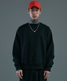 fine heavy cotton sweatshirt [black]