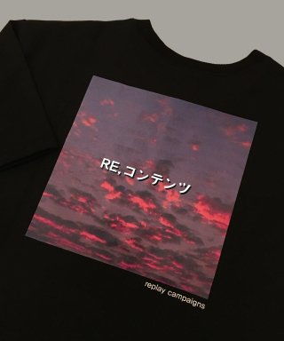 리플레이컨테이너(REPLAY CONTAINER) black_replay campaigns tee (pink)