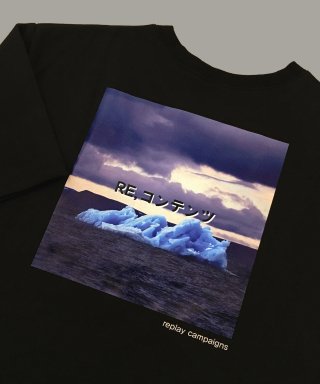 리플레이컨테이너(REPLAY CONTAINER) black_replay campaigns tee (blue)