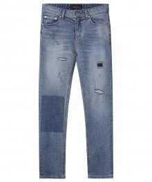 M#1257 tone on tone washed jeans