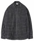 M#1258 modified black check shirt