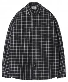 M#1258 modified black check shirt
