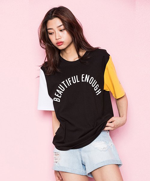 모티브스트릿(motivestreet) COLOR BLOCK SST BLACK