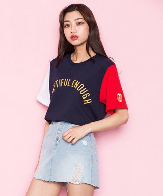 모티브스트릿(MOTIVESTREET) COLOR BLOCK SST NAVY