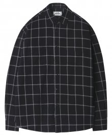 M#1256 black window check shirt