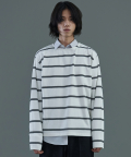 17ss oversize striped pullover [white]