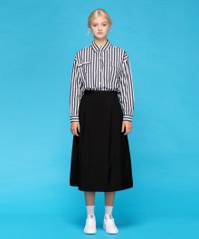 MG7S A LINE LONG SKIRT (BLACK)