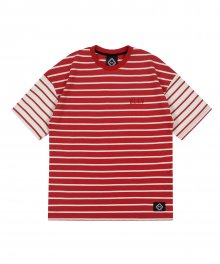 T37S COLORING STRIPE TEE (RED)