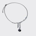러쉬오프(RUSH OFF) [RUSHOFF]Unique Charming Silver Necklace- Blackstone 유니크챠밍목걸이 블랙스톤
