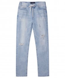 M#1266 hash banding washed jeans