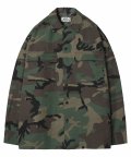 M#1261 woodland camo shirt jacket