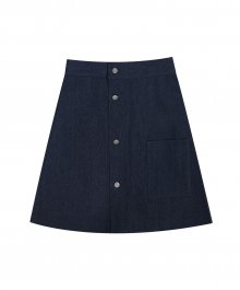 MG7S DENIM POCKET SKIRT (NAVY)