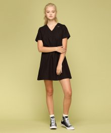 MG7S V-NECK DRESS (BLACK)