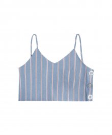 MG7S DENIM STRIPE BUSTIER (LIGHT BLUE)