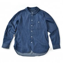 17SS SHAWL COLLAR SHIRT NAVY CHAMBRAY