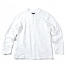 17SS 1 POCKET HENLEY NECK LONG SLEEVE WHITE