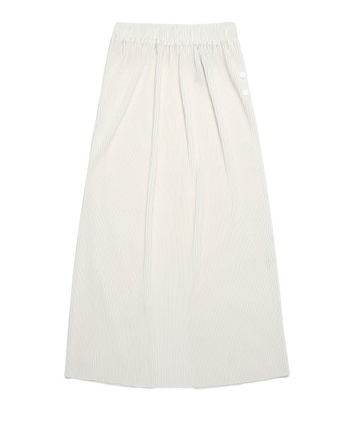 피피피(ppp) PLEATS LONG SKIRT (WHITE)