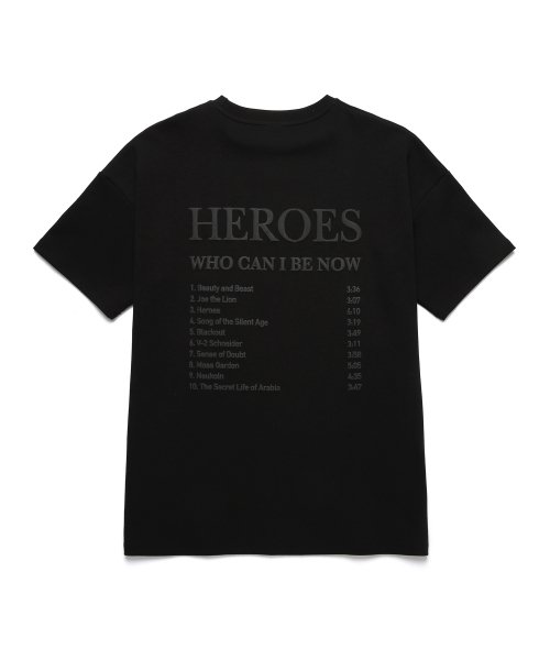 피피피(ppp) HEROES TRACK LIST TEE (BLACK)