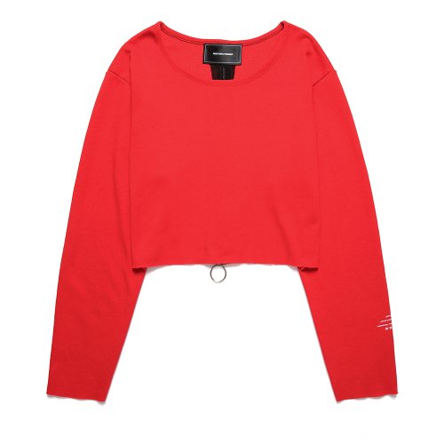 BACK ZIP LAYERED CROP SLEEVE (красная)