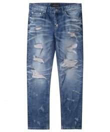 M#1248 distressed crop jeans