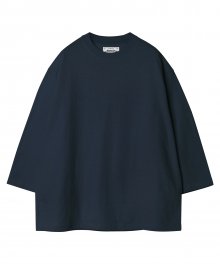 M#1264 3/4 back embroidery t-shirt (navy)