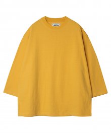 M#1263 3/4 back embroidery t-shirt (yellow)