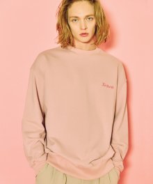 [unisex] xenon Signature sweatshirt pink