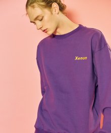 [unisex] xenon Signature sweatshirt purple