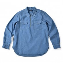 17SS ZIP-UP PULLOVER SHIRT BLUE CHAMBRAY