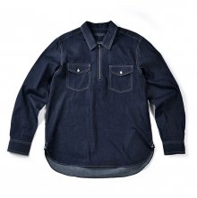 17SS ZIP-UP PULLOVER SHIRT INDIGO CHAMBRAY