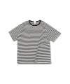 swellmob horizon stripe half t shirts -black-
