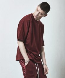 OVERSIZED BASIC T-SHIRT-OXBLOOD