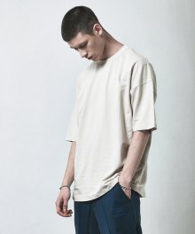 OVERSIZED BASIC T-SHIRT-BEIGE