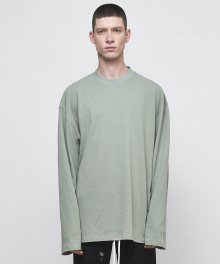 OVERSIZED LONG SLEEVE T-SHIRT-MINT GREEN