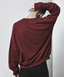 OVERSIZED SWEATSHIRT-OXBLOOD