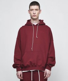 OVERSIZED HOODIE-OXBLOOD