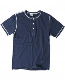 VINTAGE SEWING HENLEY SHIRTS[NAVY]