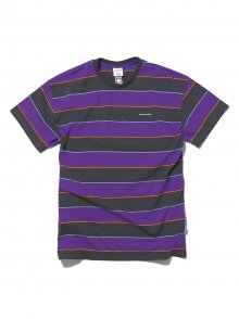 Multi Striped Tee Purple/Charcoal