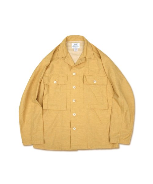 스웰맙(swellmob) 코튼 헤링본 유틸리티 자켓-머스터드-